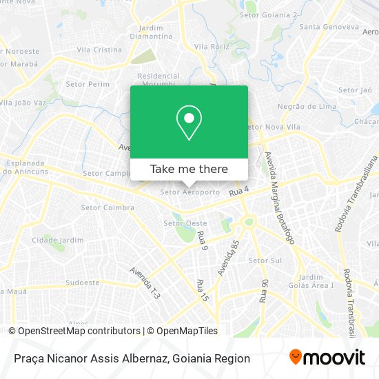Mapa Praça Nicanor Assis Albernaz
