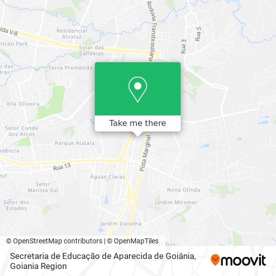 Secretaria de Educação de Aparecida de Goiânia map