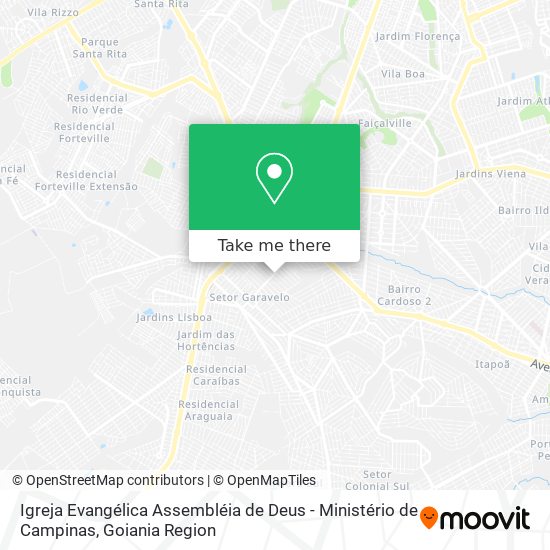 Igreja Evangélica Assembléia de Deus - Ministério de Campinas map