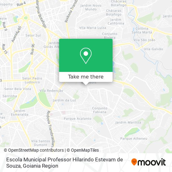 Mapa Escola Municipal Professor Hilarindo Estevam de Souza