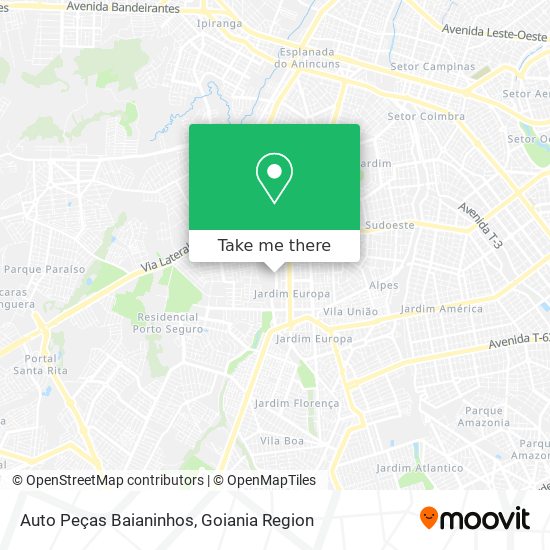 Auto Peças Baianinhos map