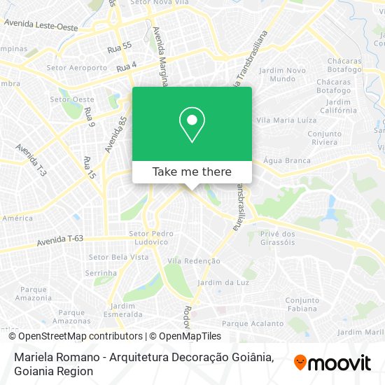 Mariela Romano - Arquitetura Decoração Goiânia map