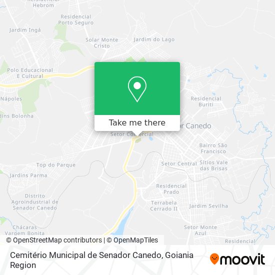 Cemitério Municipal de Senador Canedo map
