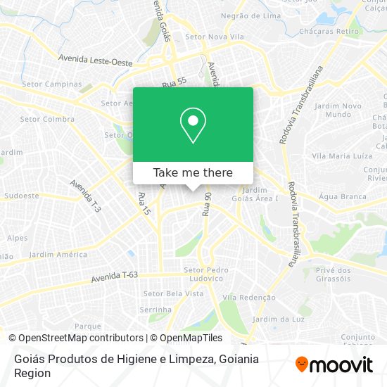 Mapa Goiás Produtos de Higiene e Limpeza