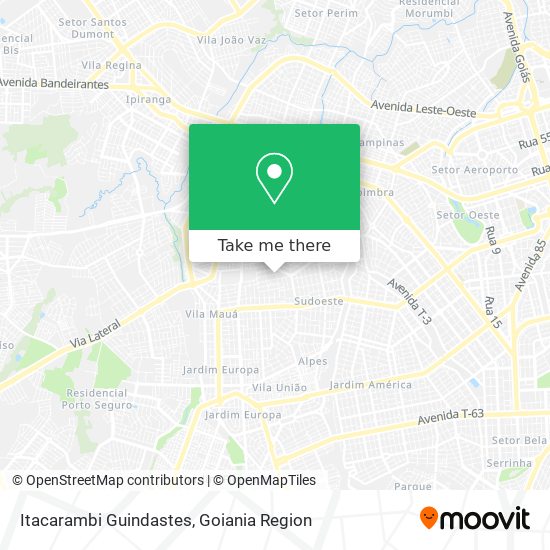 Itacarambi Guindastes map