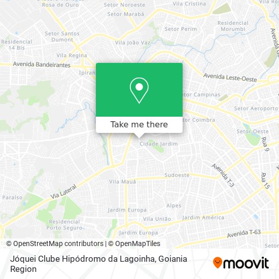Mapa Jóquei Clube Hipódromo da Lagoinha