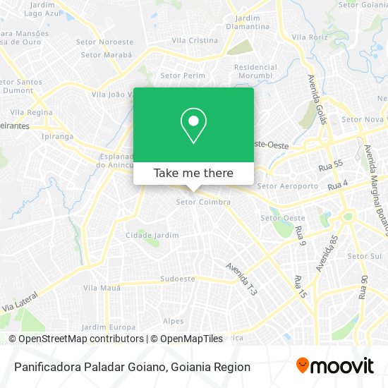 Panificadora Paladar Goiano map