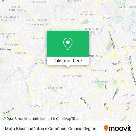 Mapa Moto Blusa Indústria e Comércio