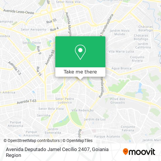 Mapa Avenida Deputado Jamel Cecílio 2407