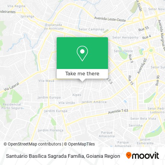 Mapa Santuário Basílica Sagrada Família