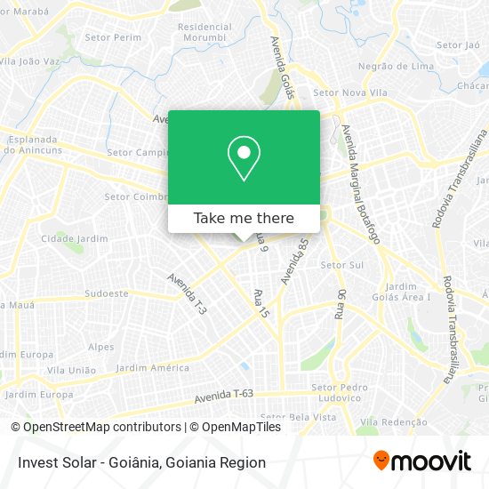 Invest Solar - Goiânia map