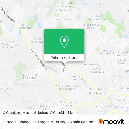 Mapa Escola Evangélica Traços e Letras