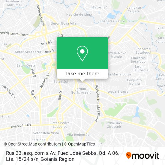 Mapa Rua 23, esq. com a Av. Fued José Sebba, Qd. A 06, Lts. 15 / 24 s / n