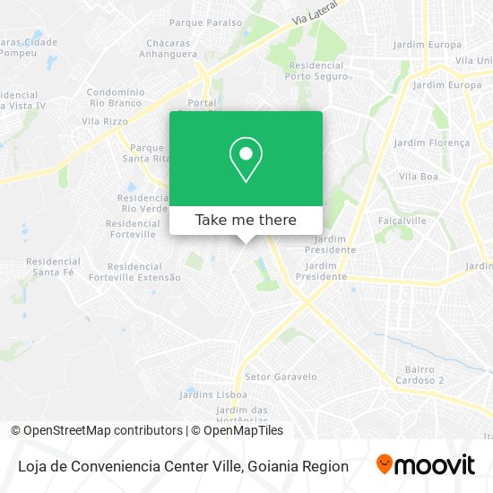 Mapa Loja de Conveniencia Center Ville