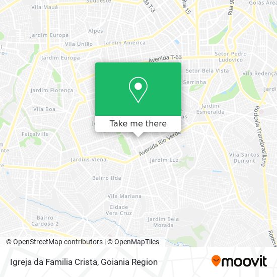 Mapa Igreja da Familia Crista