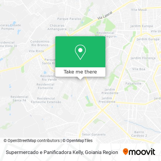 Mapa Supermercado e Panificadora Kelly