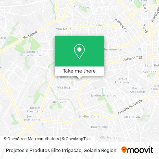 Mapa Projetos e Produtos Elite Irrigacao