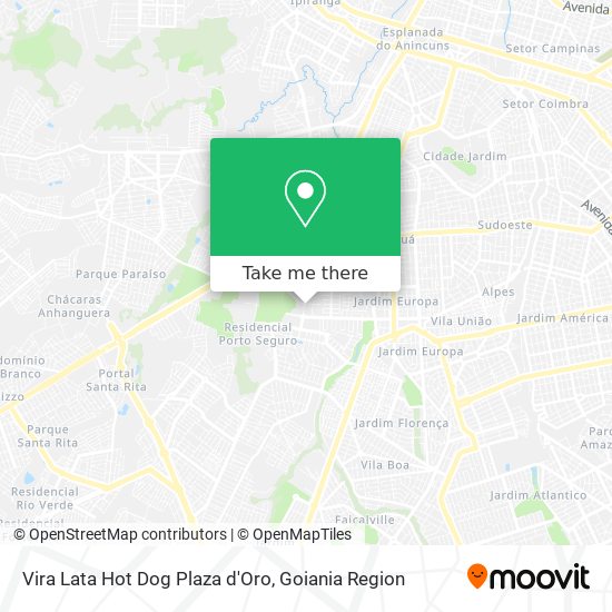 Vira Lata Hot Dog Plaza d'Oro map