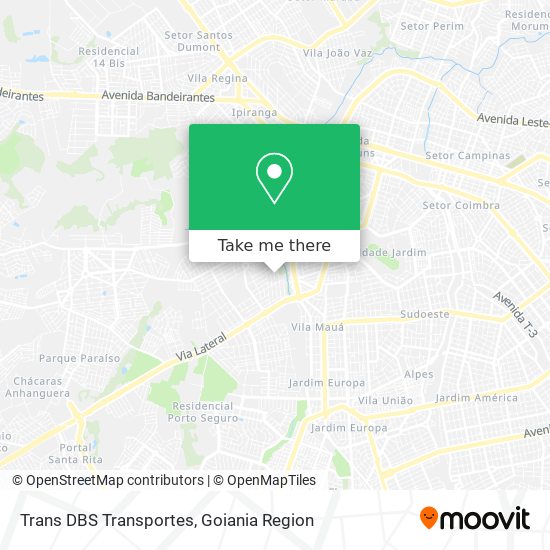 Trans DBS Transportes map