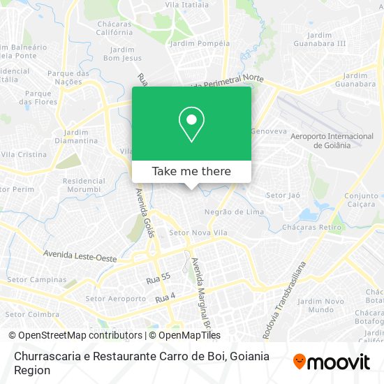 Mapa Churrascaria e Restaurante Carro de Boi