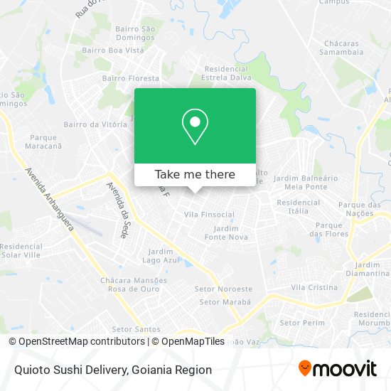 Mapa Quioto Sushi Delivery