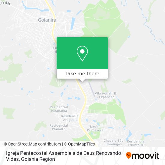 Mapa Igreja Pentecostal Assembleia de Deus Renovando Vidas