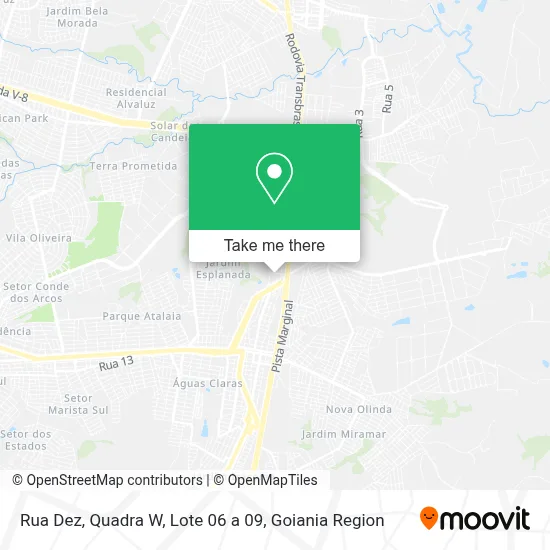 Rua Dez, Quadra W, Lote 06 a 09 map