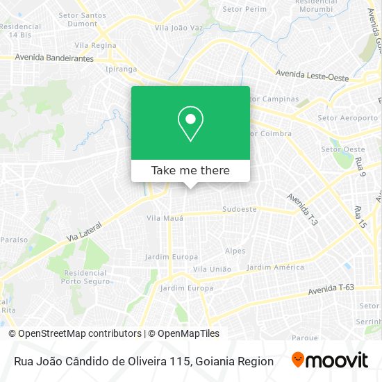 Mapa Rua João Cândido de Oliveira 115