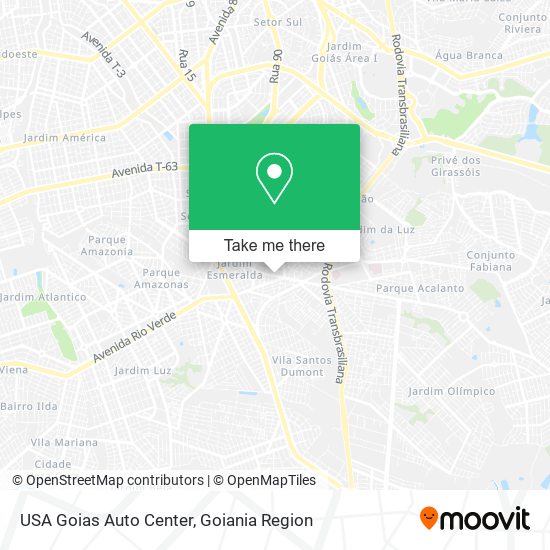 Mapa USA Goias Auto Center