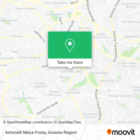 Antonelli Mesa Posta map