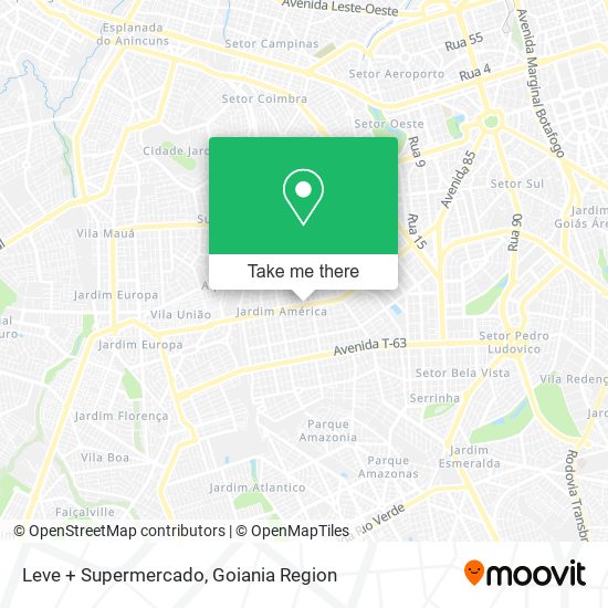 Leve + Supermercado map
