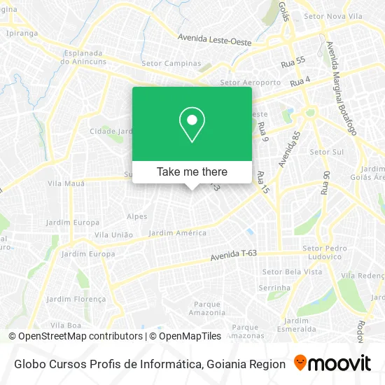 Globo Cursos Profis de Informática map