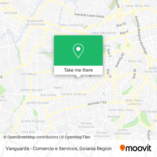 Vanguarda - Comercio e Servicos map