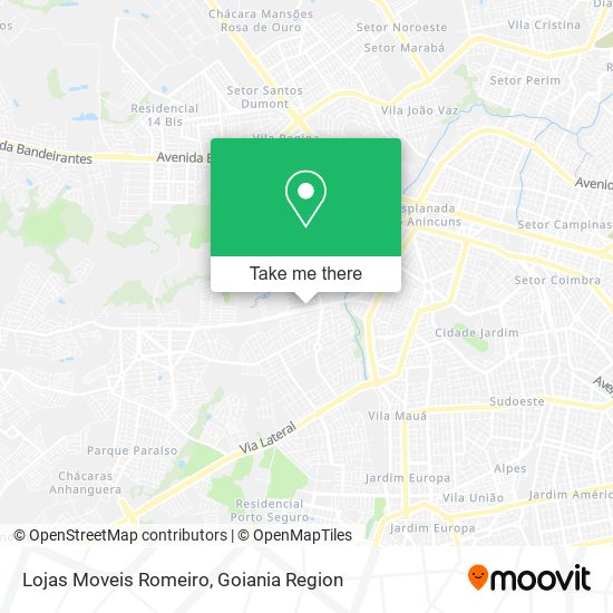 Mapa Lojas Moveis Romeiro