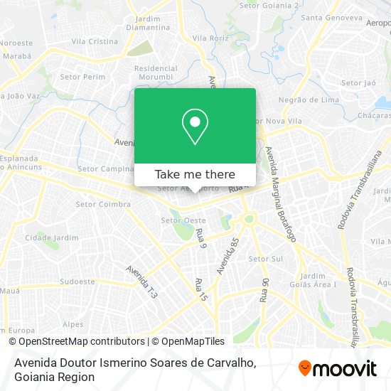 Mapa Avenida Doutor Ismerino Soares de Carvalho