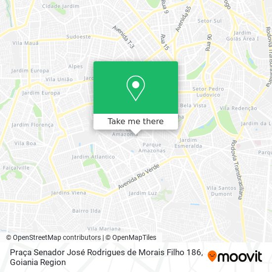 Mapa Praça Senador José Rodrigues de Morais Filho 186