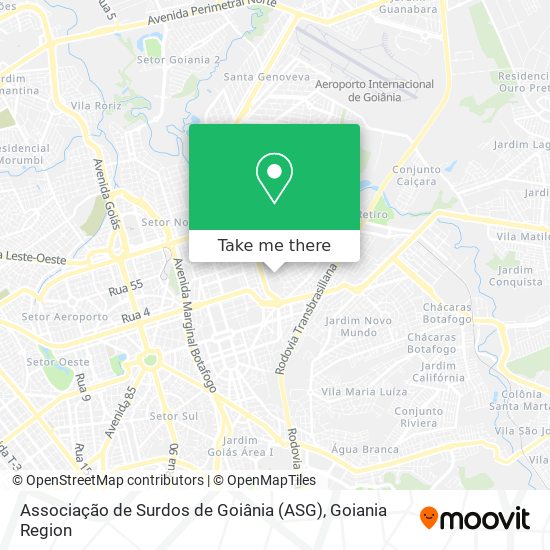 Mapa Associação de Surdos de Goiânia (ASG)