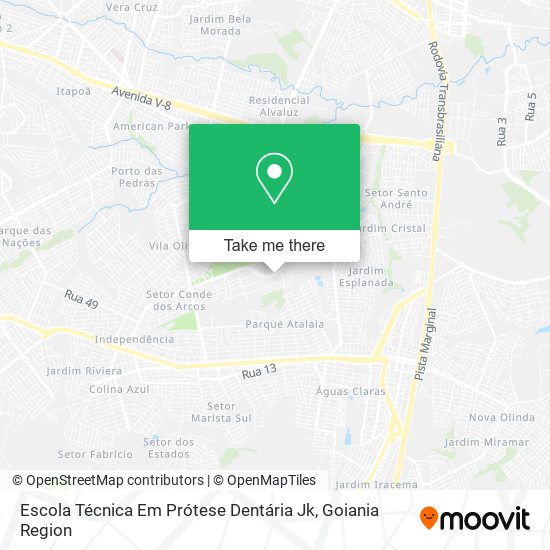 Mapa Escola Técnica Em Prótese Dentária Jk