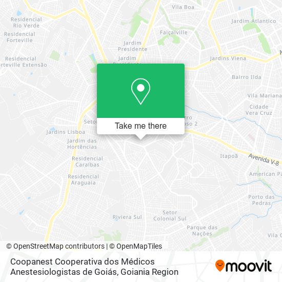 Coopanest Cooperativa dos Médicos Anestesiologistas de Goiás map