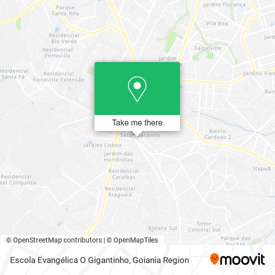 Mapa Escola Evangélica O Gigantinho