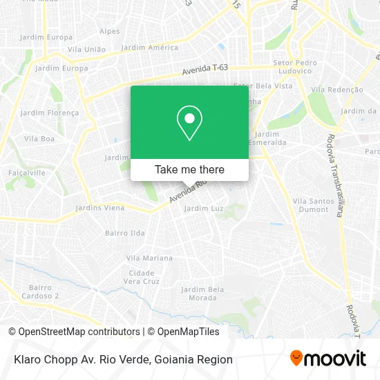 Klaro Chopp Av. Rio Verde map
