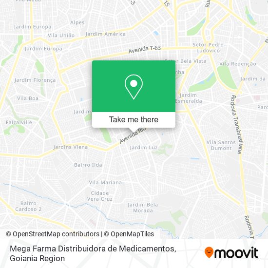 Mapa Mega Farma Distribuidora de Medicamentos