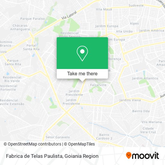 Mapa Fabrica de Telas Paulista