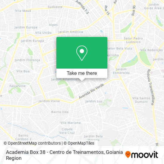 Mapa Academia Box 38 - Centro de Treinamentos