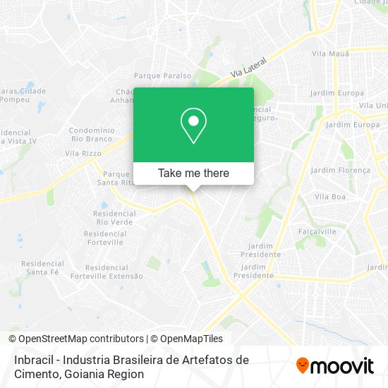Mapa Inbracil - Industria Brasileira de Artefatos de Cimento