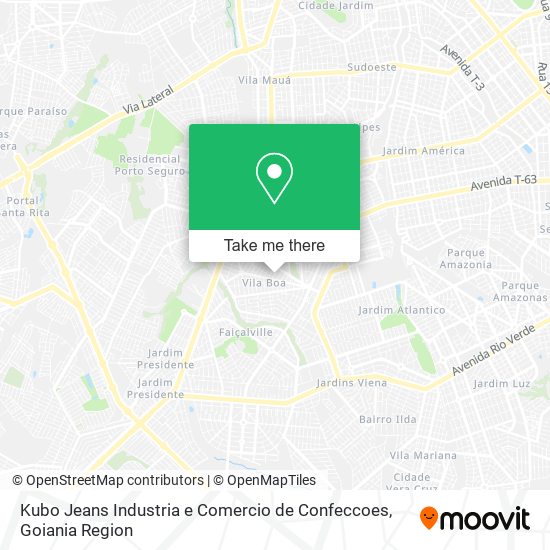 Mapa Kubo Jeans Industria e Comercio de Confeccoes