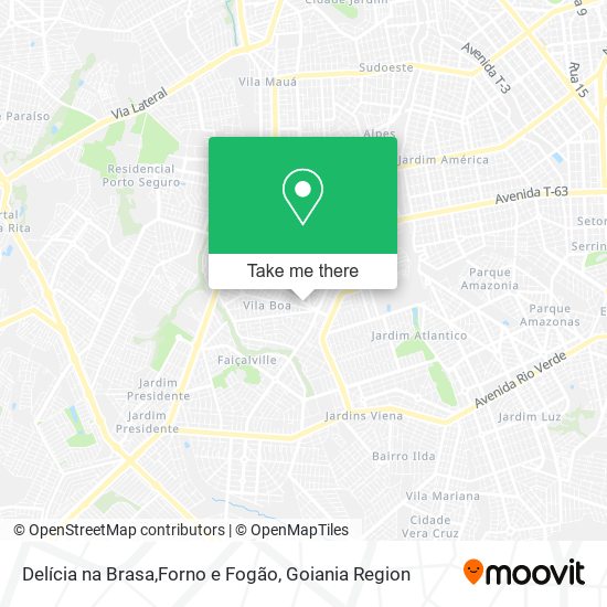 Delícia na Brasa,Forno e Fogão map