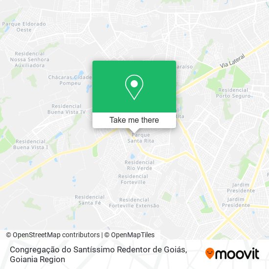 Mapa Congregação do Santíssimo Redentor de Goiás