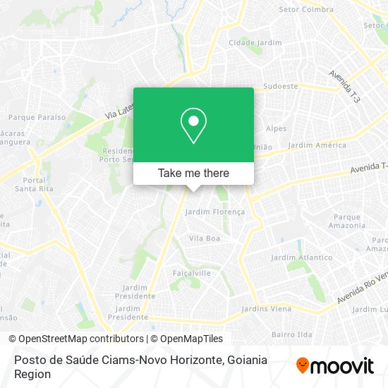 Mapa Posto de Saúde Ciams-Novo Horizonte