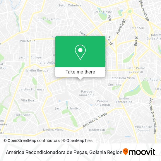 América Recondicionadora de Peças map